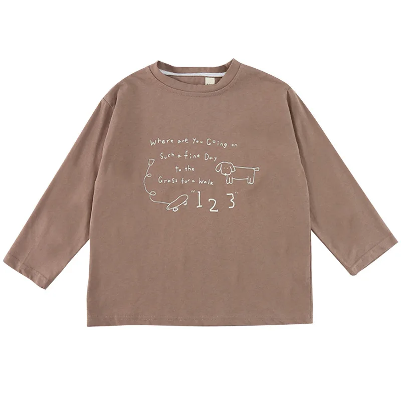 2025 Spring New Children Long Sleeve T Shirts Letter Print Girls Cotton Casual Tees Boys Versatile Bottoming Shirts Kids Clothes 6 2025 Spring New Children Long Sleeve T Shirts Letter Print Girls Cotton Casual Tees Boys Versatile Bottoming Shirts Kids Clothes - Image 6