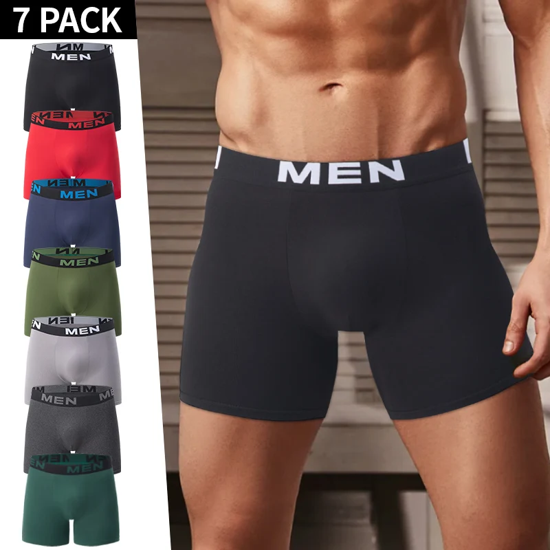 4/5 /10 Pcs Fashionable Men’s Long Underwear Casual Boyshort Youth Sports Shorts Comfortable Breathable Stretch Shorts Underwear BEST SELLERS