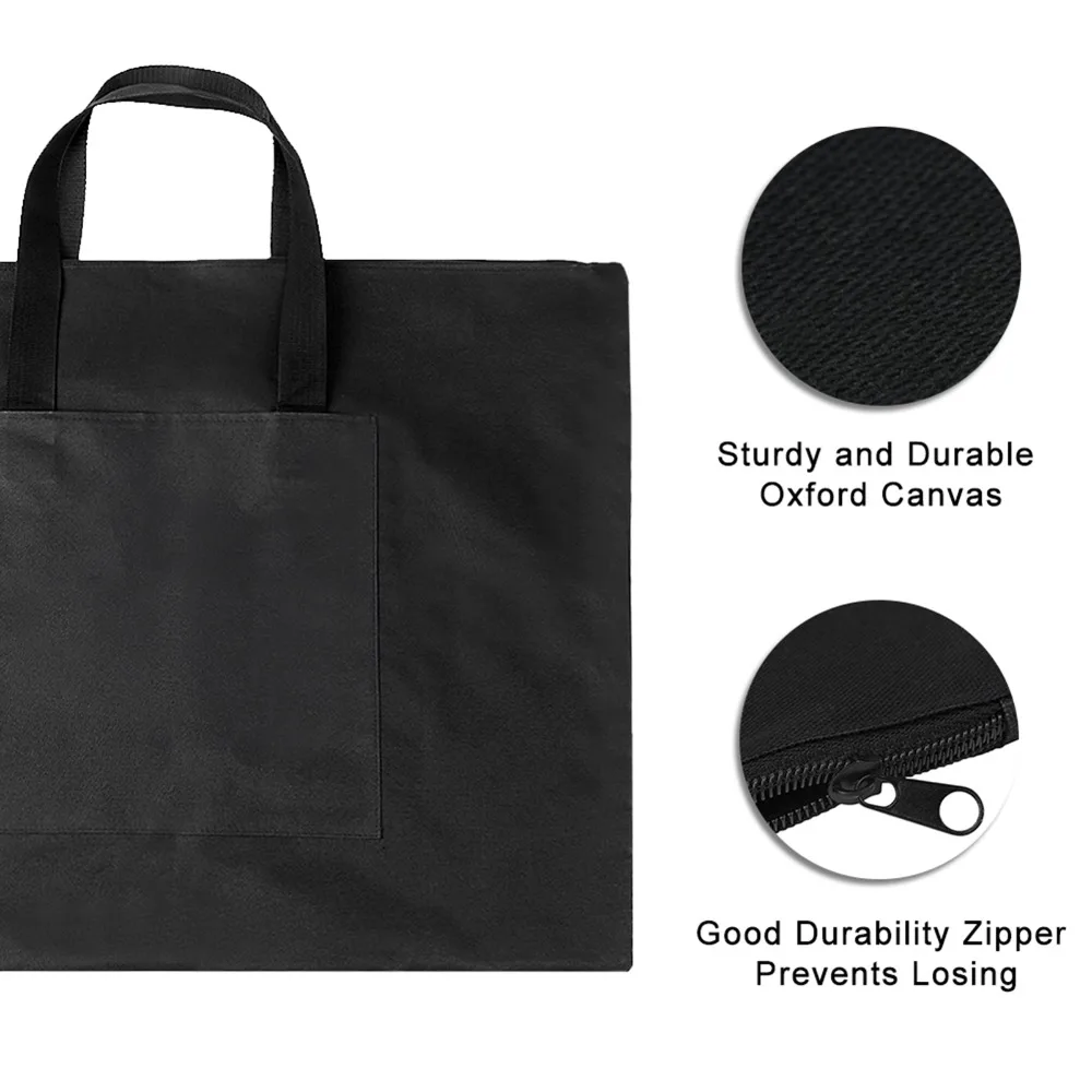 A2 옥스포드 캔버스 아트 포트폴리오 가방 방수 지퍼 클로저 페인팅 보드 보관 가방 21.3 x 26.4인치 아트 보관 케이스