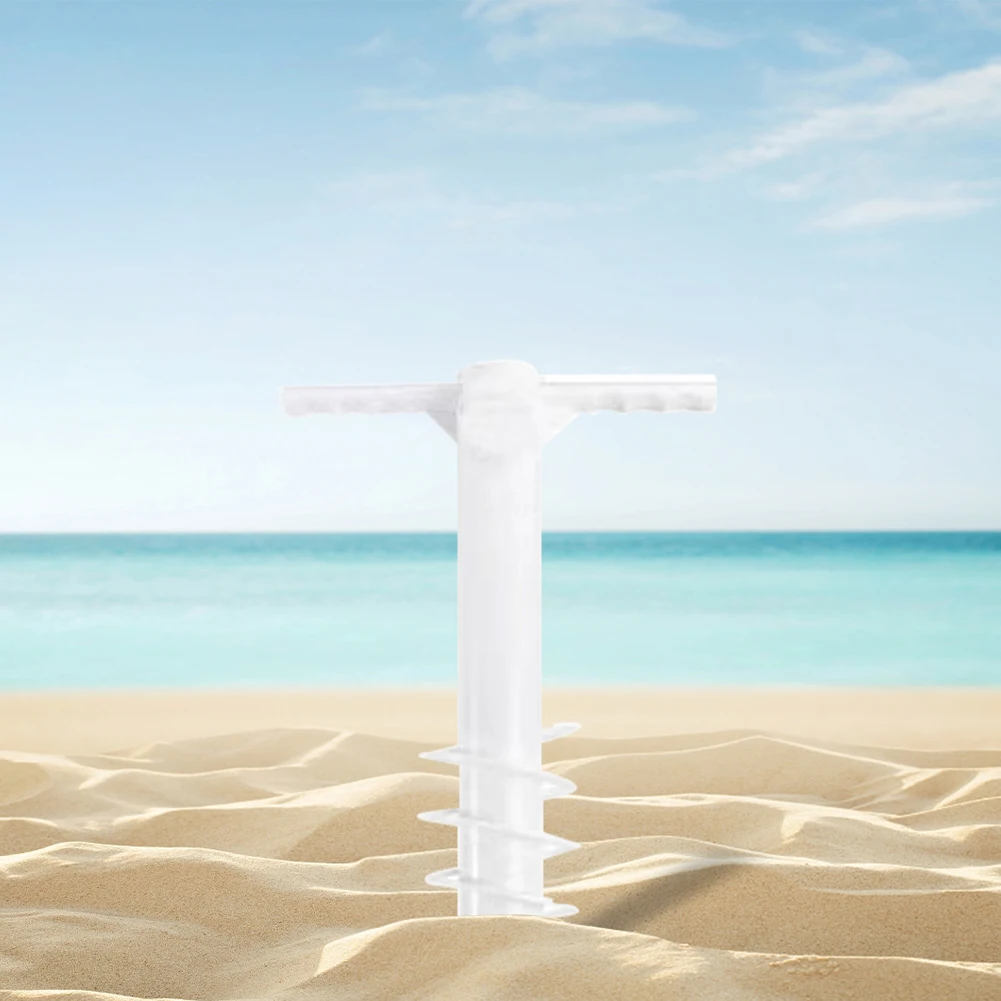 3/5 Spin Beach Umbrella Stand with Hook Inserts Spiral Umbrella Plug Equipment Ground Anchor Outdoor Travel Accessories