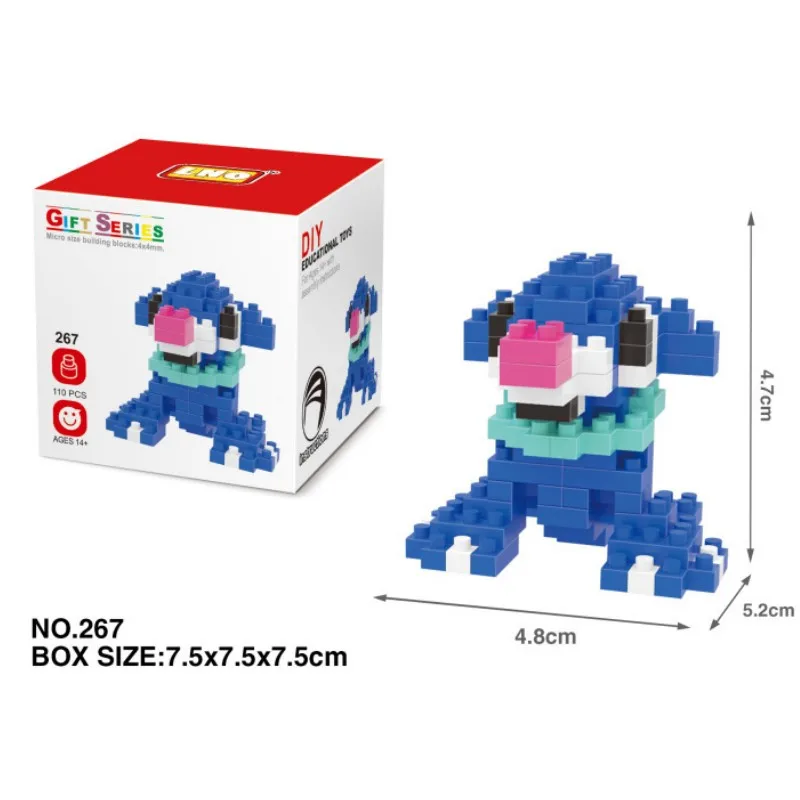 thumbnail image 1 of Bloques Pequeños bloques de construcción Dibujos animados Charizard Gengar Snorlax Animal Mini modelo Juego educativo Gráficos Juguetes para niños, 1 of 5