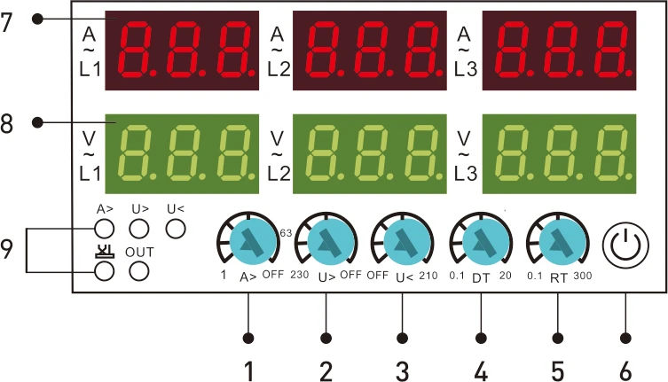 Samwha-Dsp AVR-XXTF Relé, proteção ativa de sobrecorrente