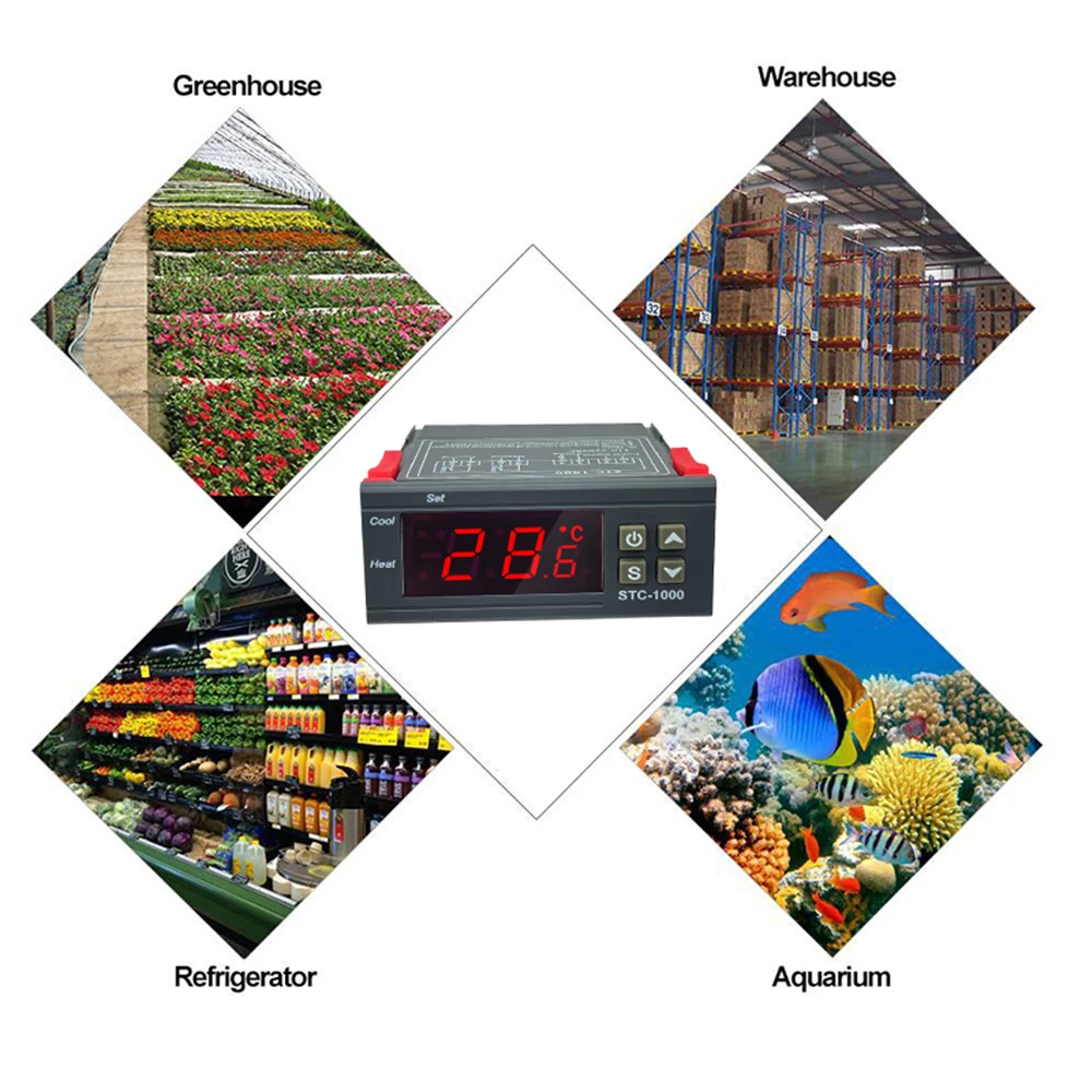 Digital temperature controller digital thermostat STC-1000 for Incubator Temperature Control