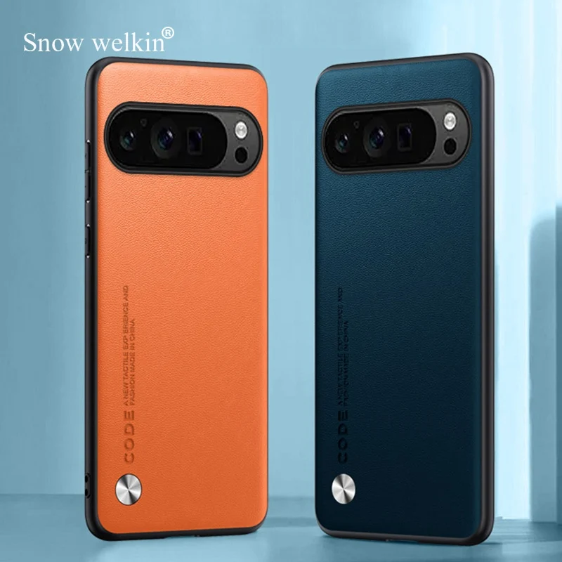 Premium PU Leather Shockproof Silicone Phone Case - Durable Back Cover