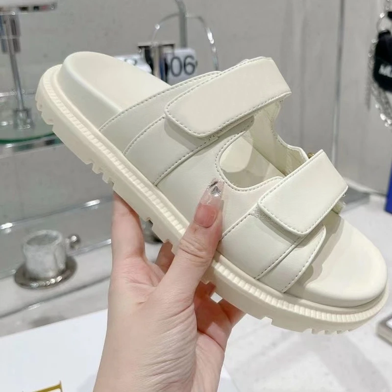 Summer Fashion Leather Women's Sandals Female Flats for Women's Rome Platform Sandals for Women 34-42 women sandals women flats