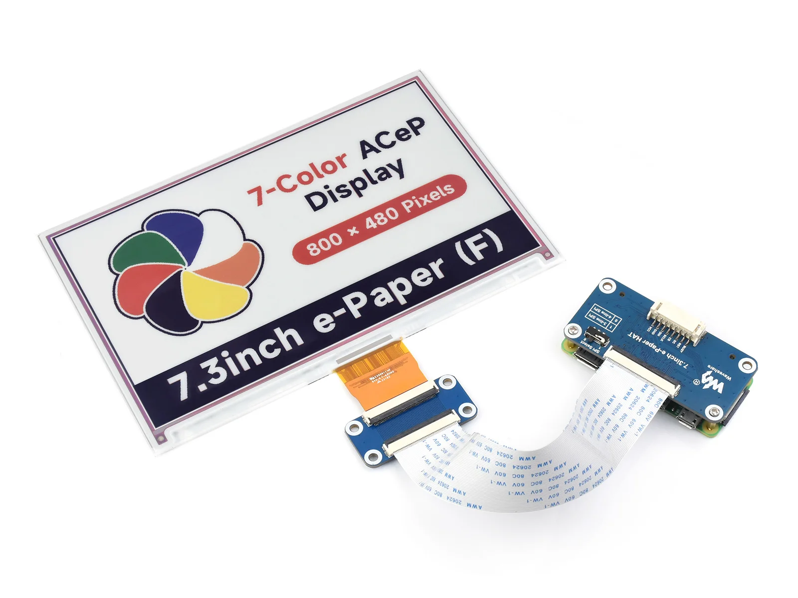 Waveshare 7.3inch ACeP 7-Color E-Paper E-Ink Display Module