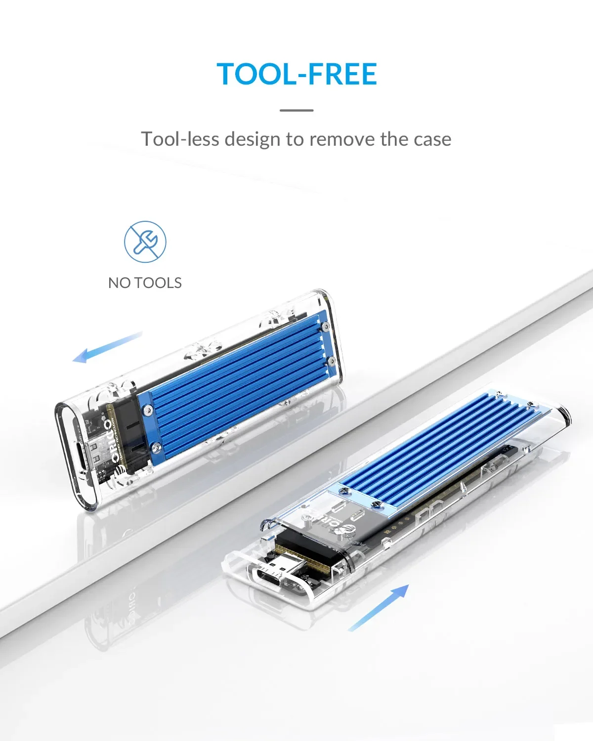 Orico-ssd Externo com Gabinete M.2 Nvme Pssd para Celular Escritório Laptop Desktop pc 256gb 512gb 1tb 2tb 4tb - Imagem 4