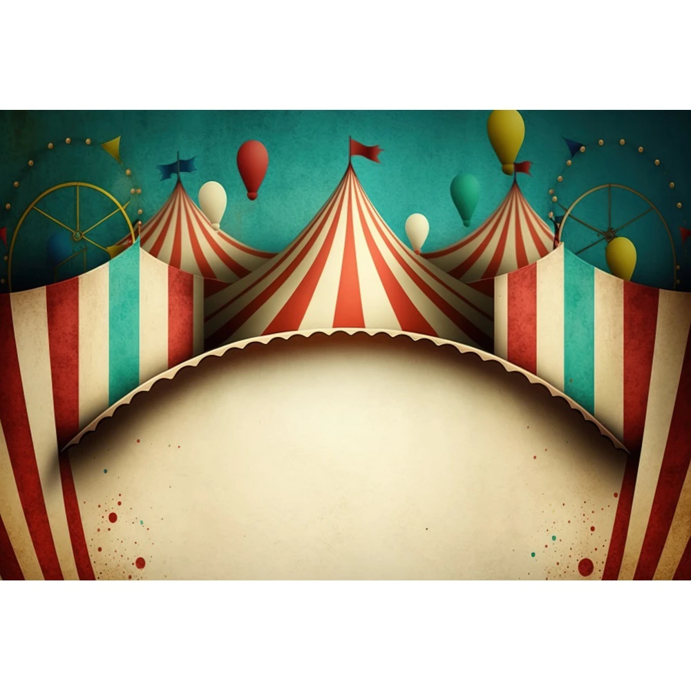 Circus Carnival Backdrops Photography Props Newborn Baby Birthday  Decoration Balloon Ferris Wheel Party Background Photo Studio - AliExpress, image size:1000x1000