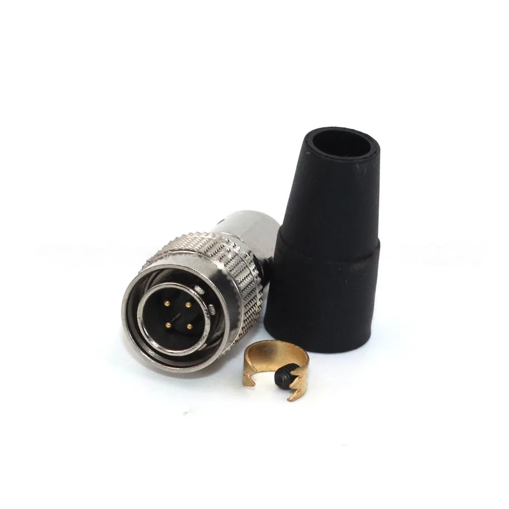 

1pc Connector Plug 14*32mm 300V 3A AC/DC HIROSE 4PIN Zinc Alloy For Aerospace Aviation Warships Communications