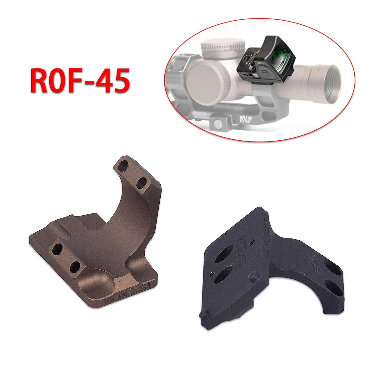 

Tactical GEISSELE ROF-45 RMR Red Dot Sight Raiser Mount 45 Degree Rep Style For Hunting Airsoft Rifle AR15 Scope 30mm Ring Mount