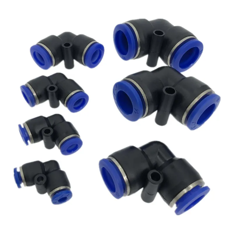 L Shaped Elbow 10mm 8mm 6mm 12mm 4mm OD Hose Tube One Touch Push in Air Pneumatic Connector Fittings Plastic Gas Quick Fitting