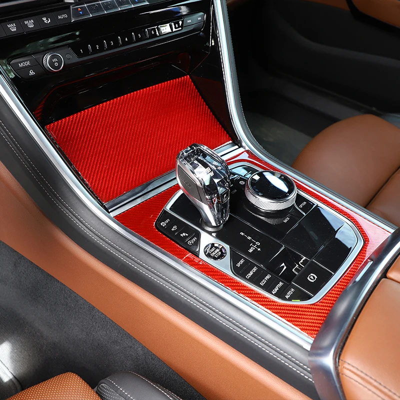 Luxury Carbon Fiber Central Control Gear Panel Frame Interior Accessory