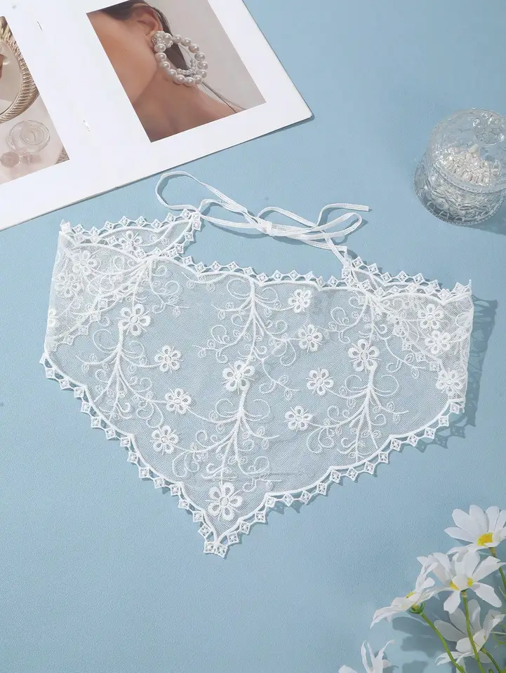 Vintage Floral Lace Hair Scarf Headband for Women