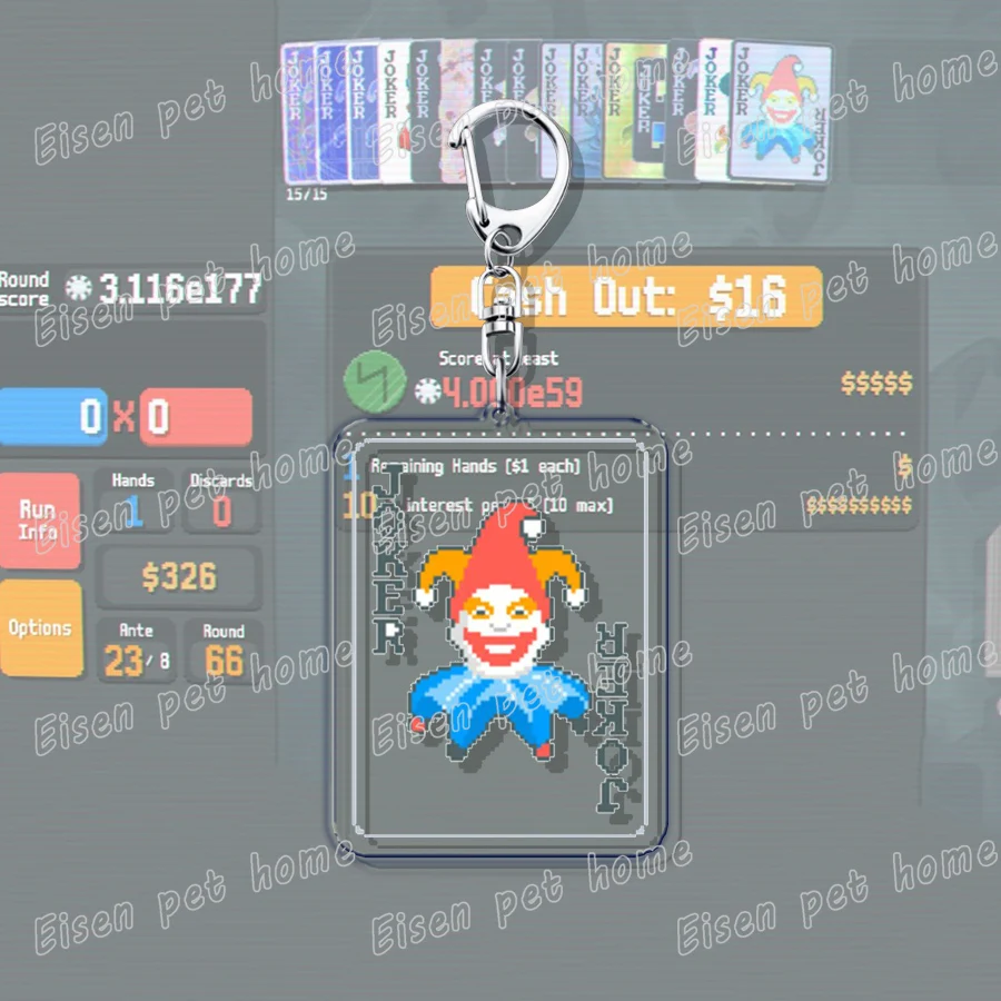Balatro Poker Game Keychains - Stylish Gaming Accessories and Gifts