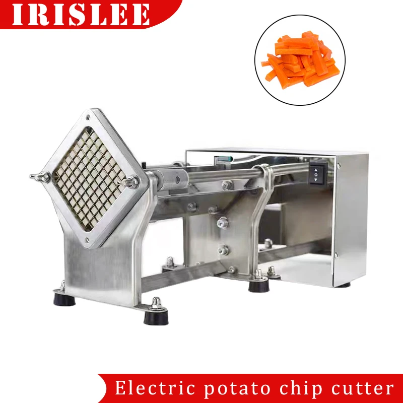 Commercial Electric French Fries Cutter Stainless Steel Potato Chips Onion Cucumber Cutting Machine Electric Vegetable Cutter