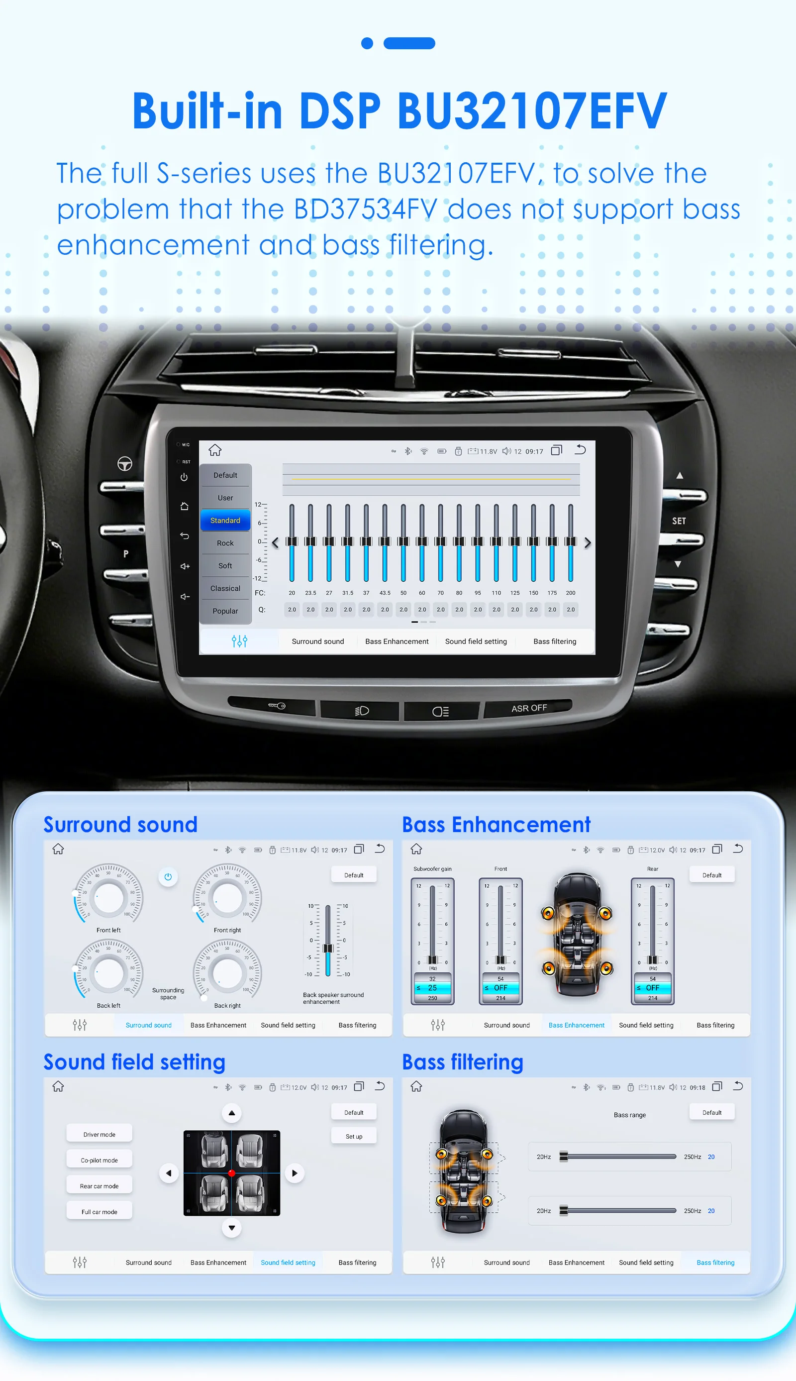 2DIN Android Autoradio für Lancia Delta 2009 - 2019 Multimedia-Player GPS-Navigation Stereo 360 Kamera Carplay Android Auto RDS – Detail 12