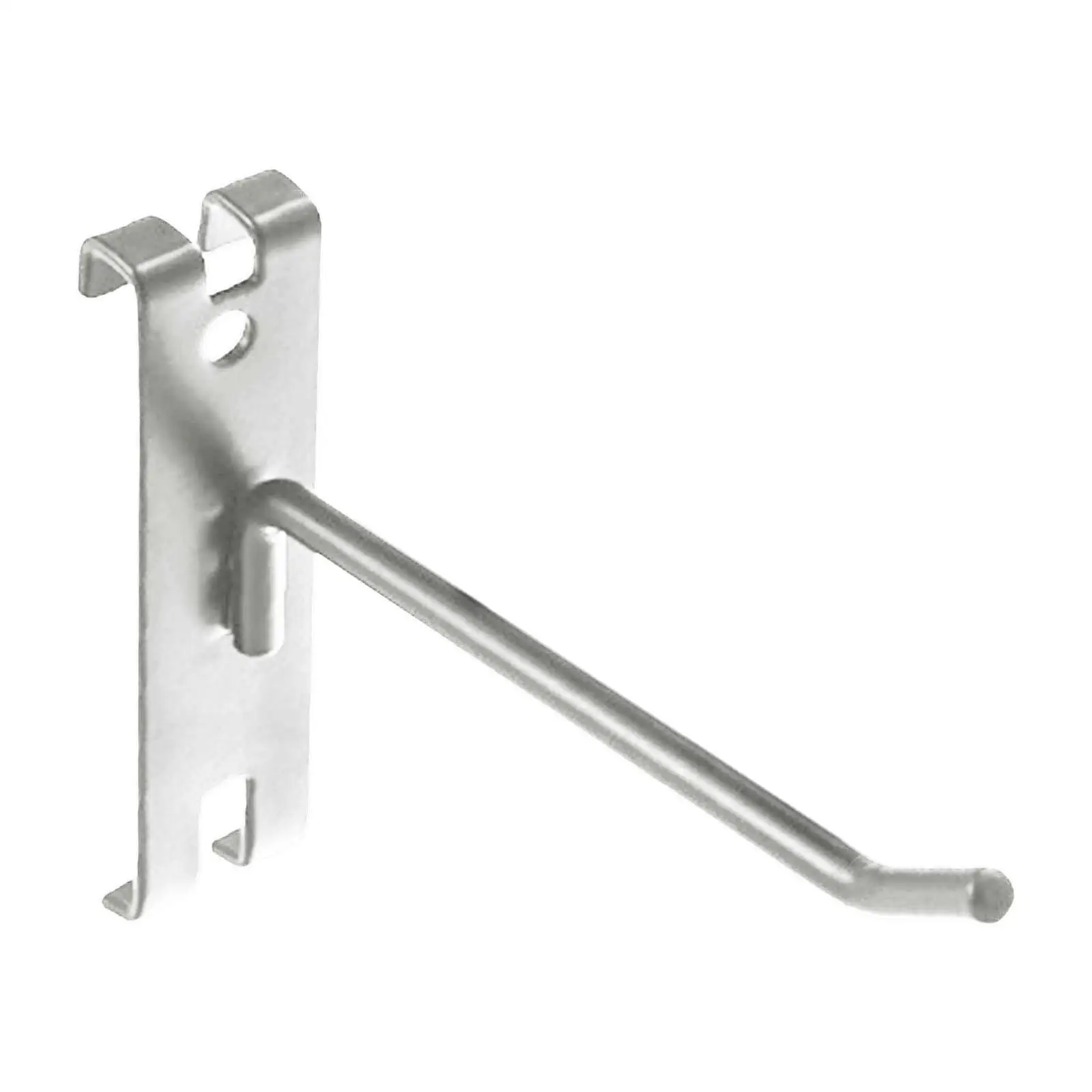 Mezchi Confezione 40 Ganci Metallici Per Griglie Slatwall - 10 Cm, Neri, Portata 9,1 Kg, Per Organizzare Utensili E Merci - 5
