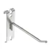 5 Pieces Wall Hooks Wall Grid Accessories Metal Multi Use Display Hooks for Grid Wall for Home Backyard Workplace , silver 25cm 5