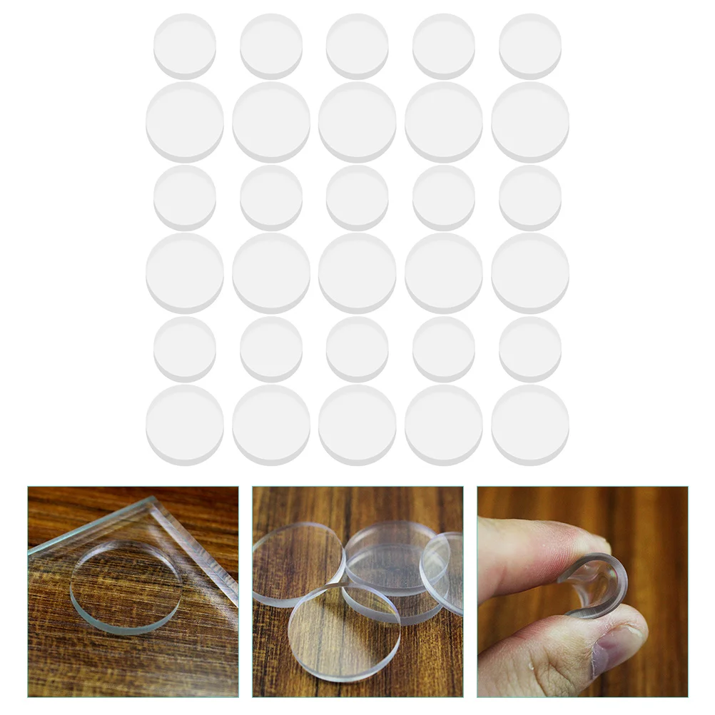 

Furniture Stoppers Prevent Sliding Bumper Pads Glass Non-Slip Gel Desk Spacers Cabinet Cushion Dots Clear Drawer
