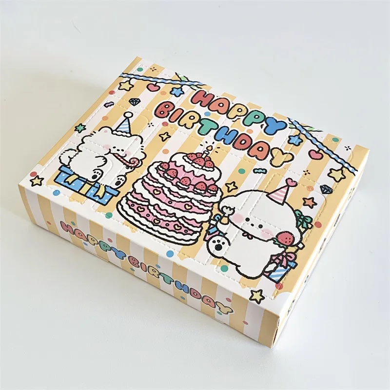 10Pcs birthday present Box DIY Advent Surprise Empty Treat Boxes Favor Candy Biscuit Party Paper Packaging Case Gift