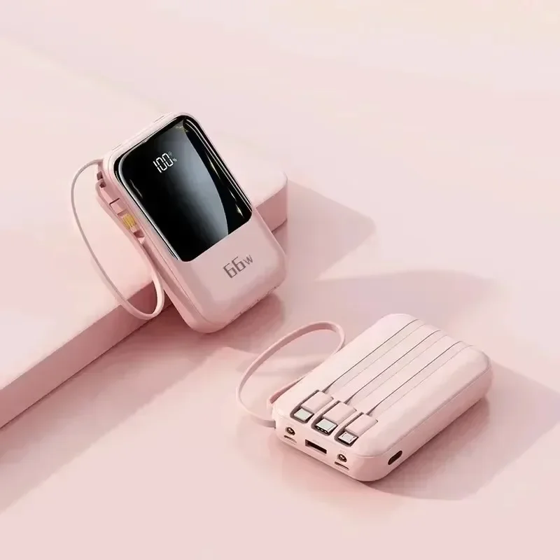 NEW 20000mAh Mini Power Bank 66W Portable Charger Fast Charging Powerbank External Spare Battery for IPhone Huawei Xiaomi Phone 6