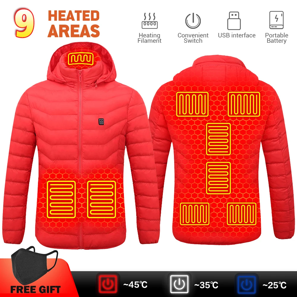 

Electric Heated Jacket USB Men's Heating Vest Women's Thermal Jakcet Heated Clothing Vests Hunting Hiking Camping Winter Coat