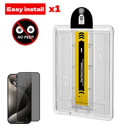 Premium Privacy Tempered Glass Screen Protector with Auto Alignment Kit - iPhone 17 Air (1x With tool)