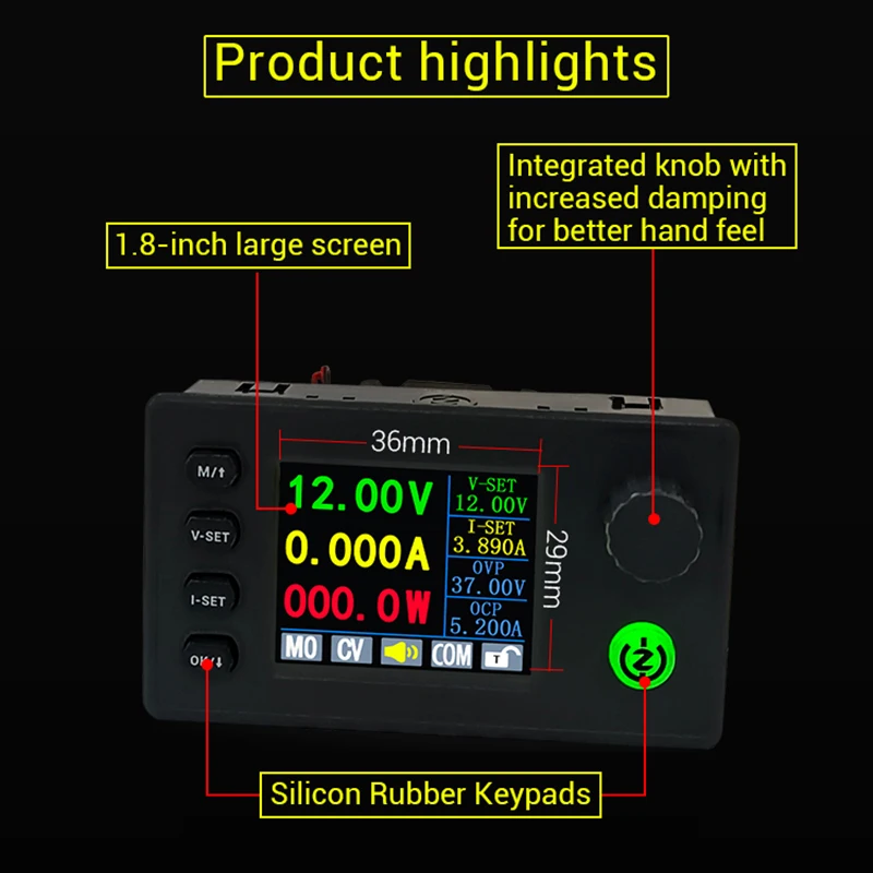 SK150C 150W 8A CNC 벅-부스트 DC 전원 공급 장치 조정 가능한 규제 실험실 변환기 7-36V 0.5-40V BT TTL 세트 앱 PC
