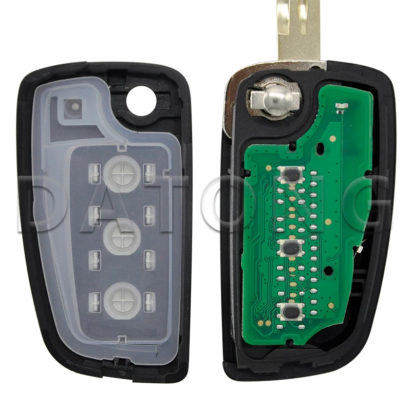 Datong Mundo-Carro Chave de Controle Remoto, Substituição Flip Smart Key, CWTWB1G767, 28268-4CB1A, 4A Chip, 433.92MHz, apto para Nissan Vampira 2014 +