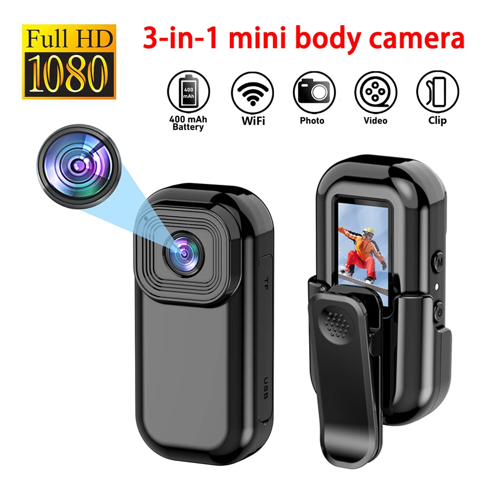 S With Audio And Video Gqiwub Visuscam - Mini 120 4K Camera For Recording, Visus Cam, Pov Camera, Wearable Thumb Sports Action With Magnetic Lanyard Swivel Back Clip, For Travel, Adventures (1080P