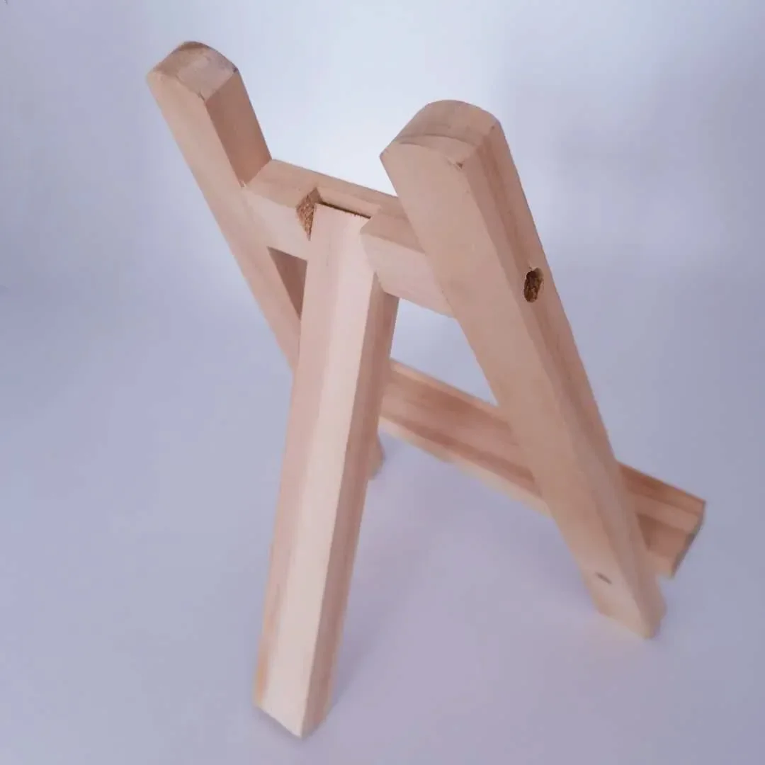 Triangle Display Stand Original Head Art Painting Easel Tablet Mobile Phone Stand Wooden Material Office School Supplies