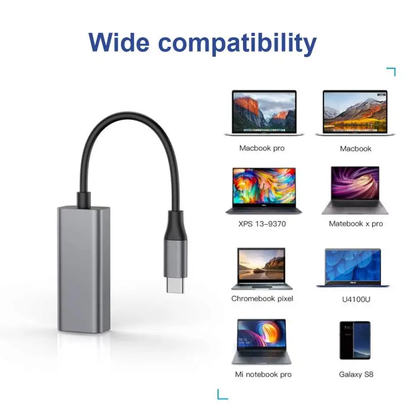 3.0 2.5G LAN 기가비트 이더넷 어댑터, RTL8156B, 2500, 1000, 100Mbps, USB C 3.1, RJ45 네트워크 카드, 노트북 데스크탑 PC용