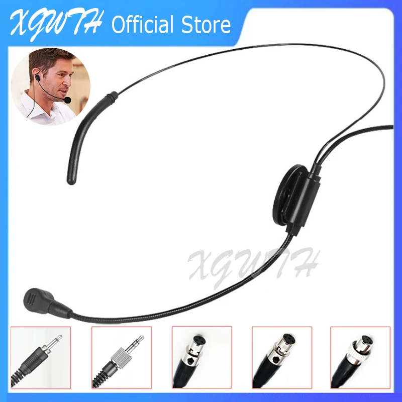 デュアル耳ヘッドセットマイク全方向性コンデンサー着用マイク