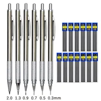 Mechanical Pencil Set 0.3 0.5 0.7 0.9 1.3 2.0mm Full Metal Art Drawing Painting Automatic Pencil For School Supply Home & Office