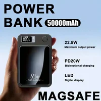 New PD22.5W 50000mAh Power Bank Magnetic Wireless Fast Charging Magsafe External Battery Charger Cases for iPhone Samsung Xiaomi 1