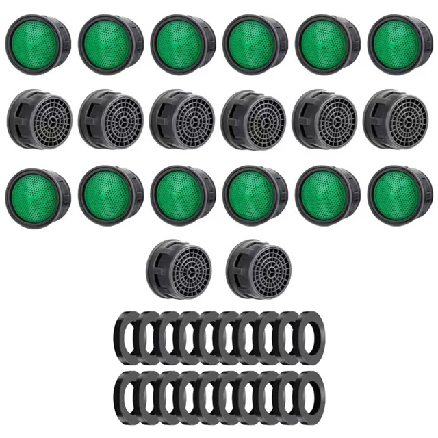 20PCS Basin Tap Filter-Tap Aerator- Faucet Plastic Insert Replacement Nozzle Filter - Faucet Flow Restrictor Replacement Parts 1