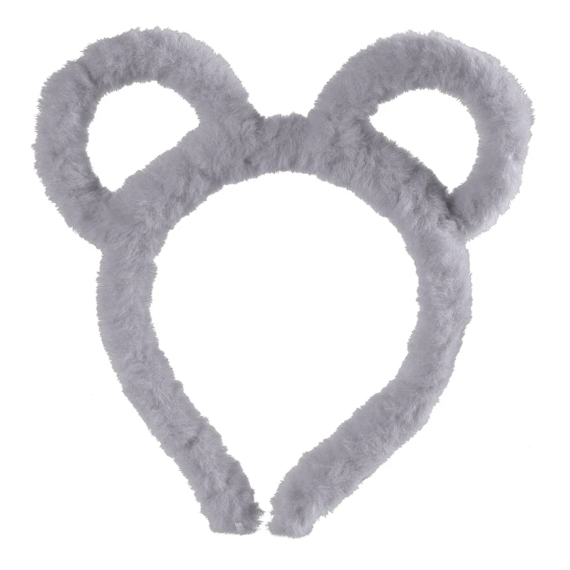 Fascia per capelli con orecchie da orso di peluche