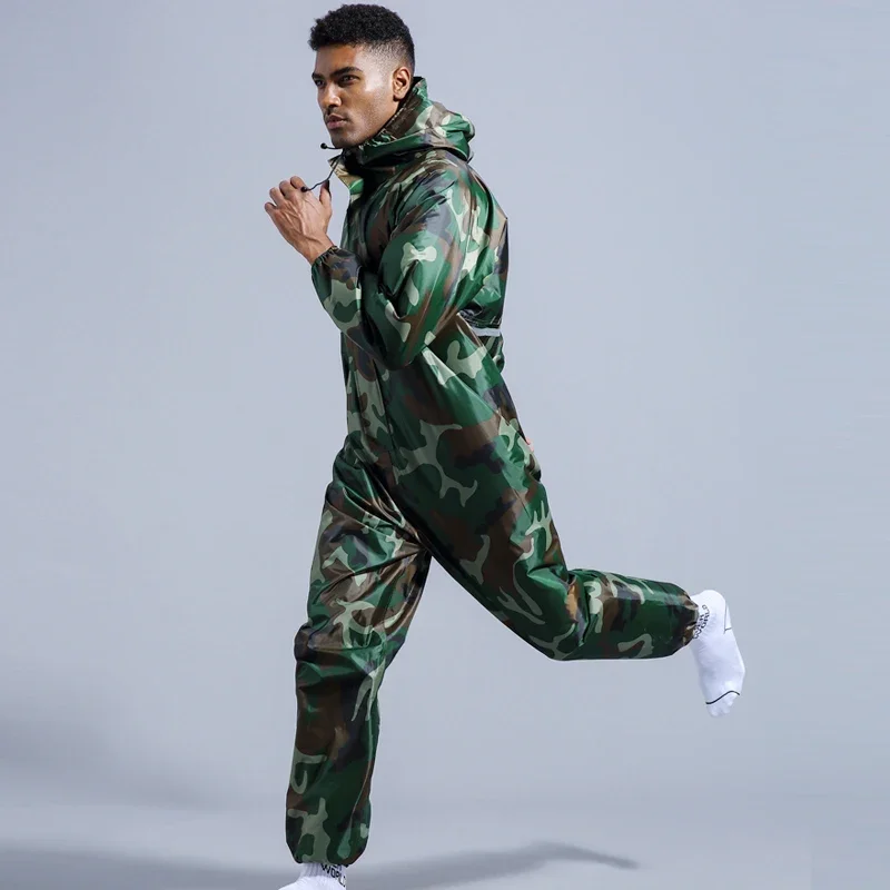 Raincoat Poncho Conjoined Raincoat Overalls Hooded Men and Women Fission Rain Suit Hooded Paint Spray Unisex Workwear Safety Suits