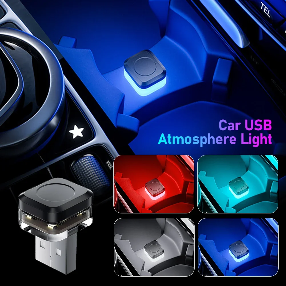 New Universal USB Car Interior Ambient Atmosphere Light LED Signal Lights Auto Reading Night Light Home Decoration Accessories led night light night light led night lamp led reading lamp led atmosphere lights