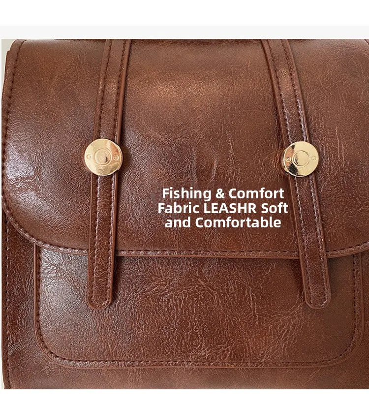 حقيبة ظهر نسائية عصرية بسيطة حضرية متعددة الوظائف حقيبة مربعة صغيرة حقيبة ركاب كتف مزدوج حقيبة كروسبودي