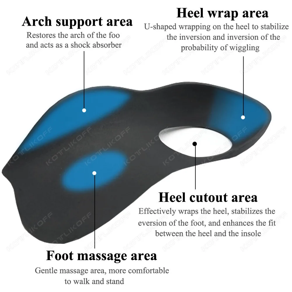 Orthotic Insoles For X/O-Shaped Legs Sole Insert Orthopedic Flat Feet Heel Pain Arch Support For Man Woman Kid Shoe Insoles