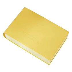 Deluxe Hardcover Journaling Notebook with Thick PU Leather Cover - 720 Solid Color Pages (Yellow)