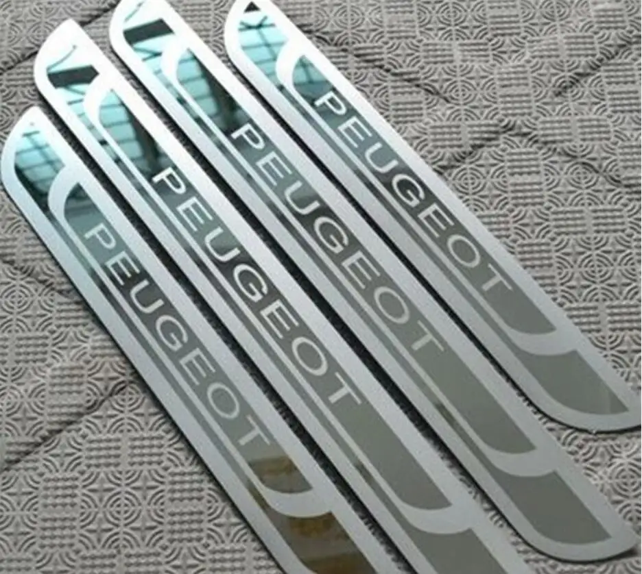 Stainless Steel Door Sill Fit for Peugeot 308 408 508 3008 2008 307 Scuff Plate auto accessaries car styling cover 2