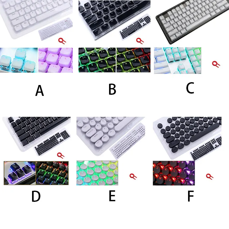 branco keycaps diy preto backlit borda de cristal para teclado mecânico