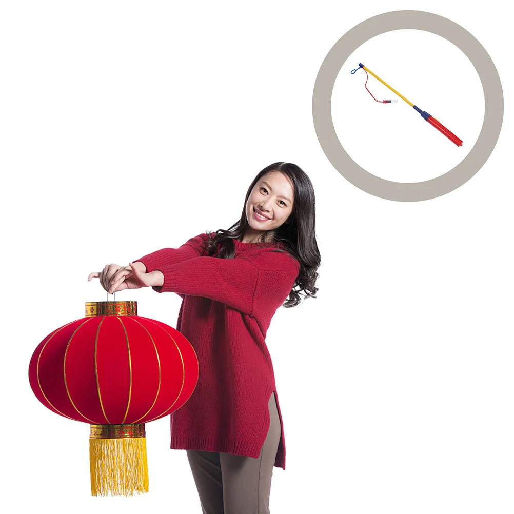 

5 Pcs Lantern Stick LED Walking Chinese Lanterns Pole for Kids Light Handles Toy