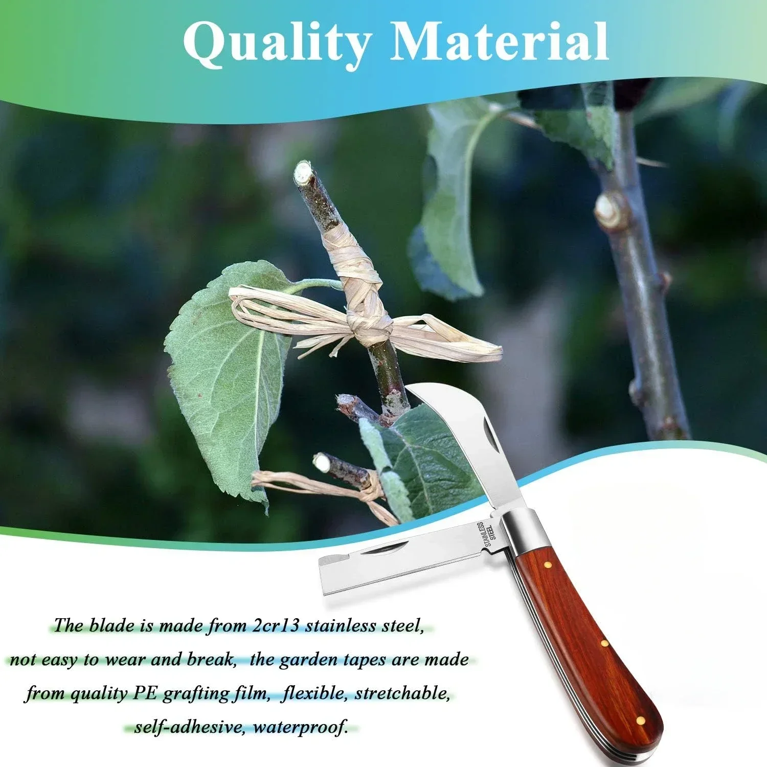 Folding Grafting Knife Grafting Tools Pruning Knife Professional Garden Fruit Tree Cutter Wooden Handle folding grafting knife,grafting knife