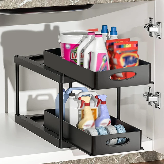L Type 2 Colors Keep Neat under Sink Pull-out Drawer Type Organizer Kitchen  Storage Rack for Home - AliExpress