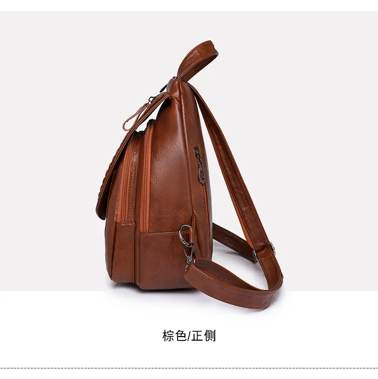 Soft leather shoulder bag for women 2025 new fashionable mini shopping backpack chest bag casual versatile diagonal cross bag
