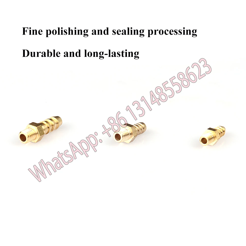 5PCS 2.5mm 3mm 4mm 5mm 6mm 8mm 10mm OD Hose Barb M3 M4 M5 M6 M8 Metric Male Thread Brass Pipe Fitting Coupler Connector Ada 6