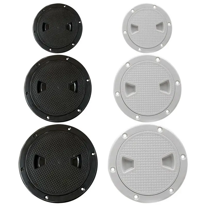 

Deck Hatch Cover Inch Round Deck Cover Yacht Inspection Hole White Hatch Non-slip Hand Cover Detachable Kayak Hatch For Yacht
